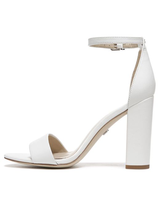 Sam Edelman Metallic Womens Yaro Heeled Sandal Bright White 5 M