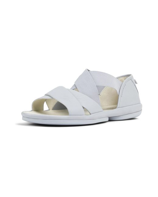 Camper White Fashion X-strap Sandal