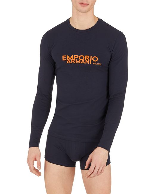 Underwear Long Sleeves T-Shirt on-Site Edition Emporio Armani pour homme en coloris Blue