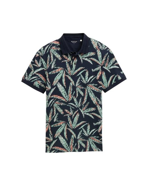 Tom Tailor T-Shirt mit Muster in Blue für Herren