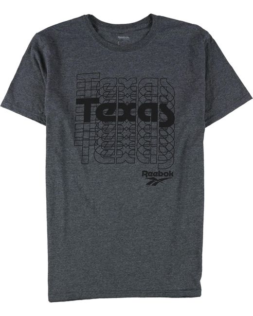 Reebok Gray S Texas Graphic T-shirt for men
