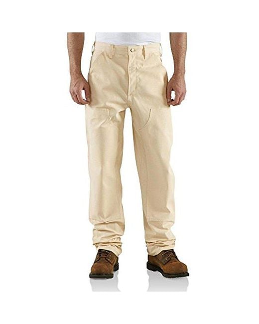 Carhartt Double Front Drill Dungaree Utility Pant B04 in Natural