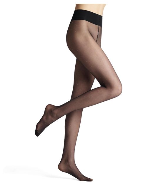 Falke Brown Strumpfhose Plumetis 20 DEN W Ti transparent gemustert 1 Stück