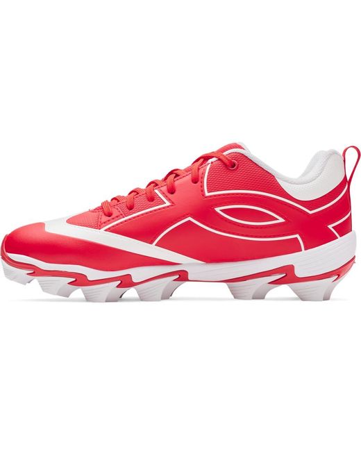 Under Armour Red Leadoff Icon Low Rm Baseball Cleats Sneaker, for men