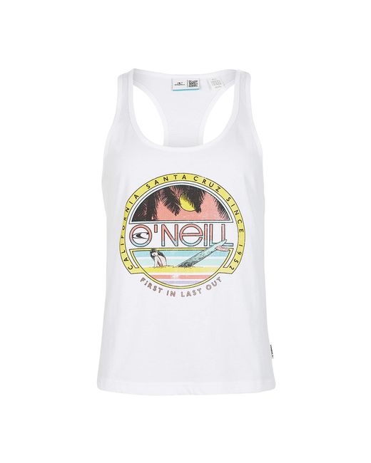 O'neill Sportswear White Connective Graphic Tank Top T-shirt
