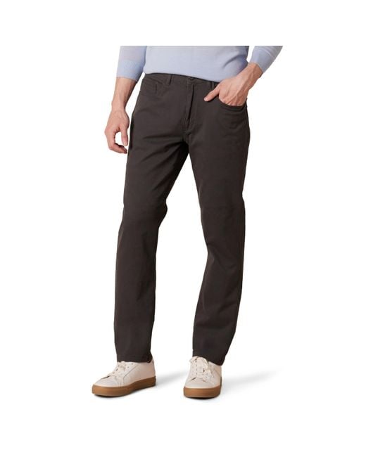 Chino Elasticizzati Comodi con 5 Tasche con Taglio Dritto di Amazon Essentials in Black da Uomo