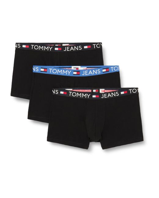 Tommy Hilfiger 3er Pack Boxershorts Trunks Baumwolle mit Stretch in Black für Herren