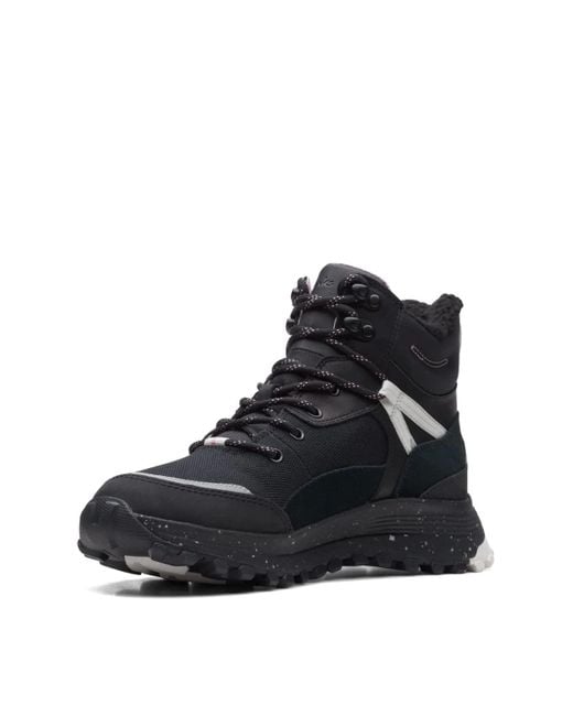 Clarks Atl Trek Sky Gore-tex Leather Boots In Black Warmlined Standard Fit Size 6