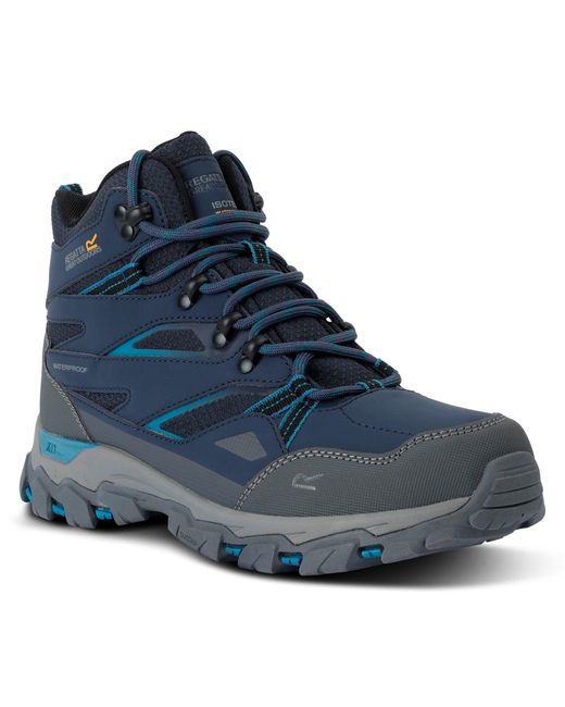 Regatta Blue Holcombe Iii Walking Shoes Water Resistant Padded Durable Hiking Footwear