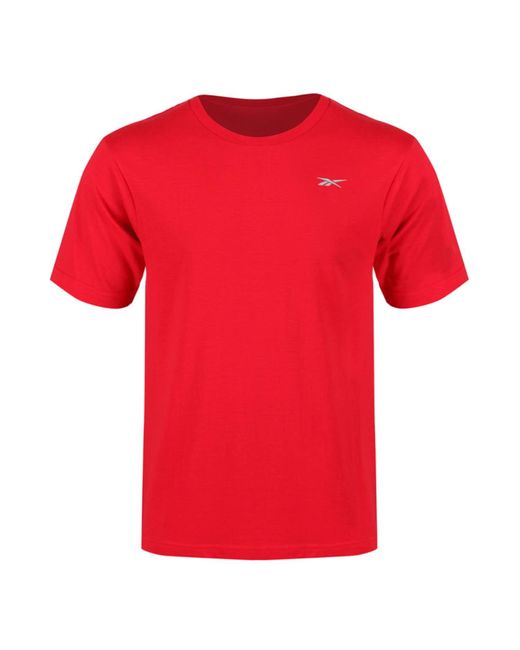 Reebok Red Logo Crew Neck Short Sleeve T-shirt Small for men