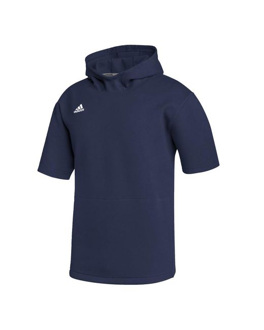 Adidas Blue Icon Short Sleeve S Baseball Hoodie for men