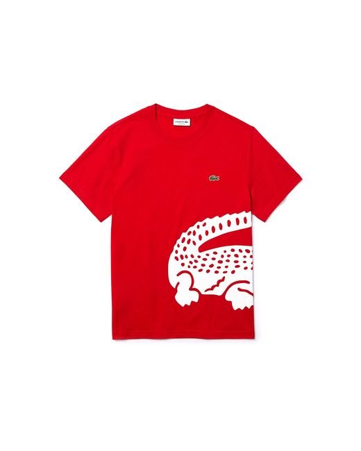 Tee-Shirt Lacoste pour homme en coloris Rouge | Lyst