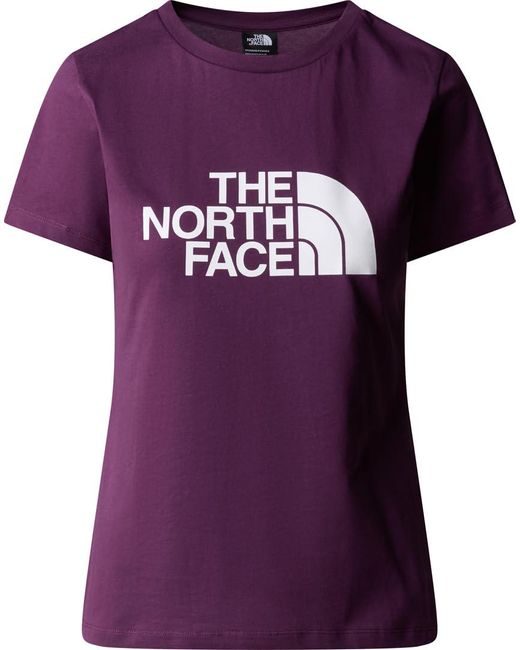 NF0A87N6V6V1 W S/S Easy Tee Black T-Shirt Donna Currant Purple Taglia XS di The North Face
