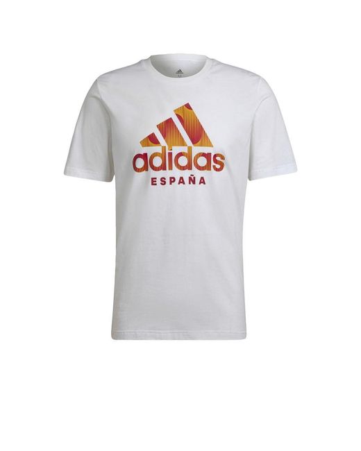 Adidas White Spain Graphic Tee for men
