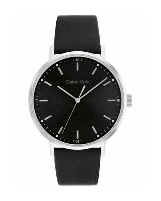 Orologio con Movimento al Quarzo a Tre Lancette da Uomo Collezione DISTINGUISH con Cinturino in Acciaio di Calvin Klein in Black da Uomo
