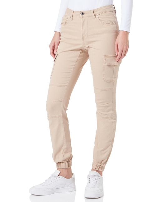 Vero Moda Natural Bestseller A/s Vmivy Mr Ankle Cargo Jeans Colour Noos