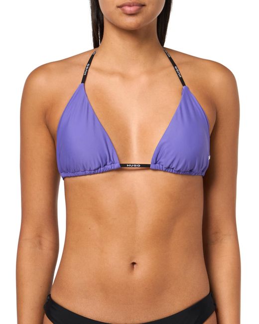 HUGO Blue Pure Triangle String Top Bikini