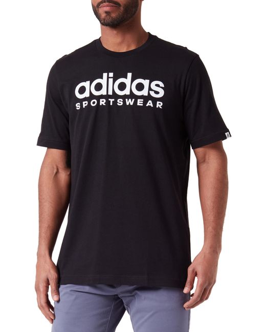 Graphic tee Camiseta Adidas de hombre de color Black