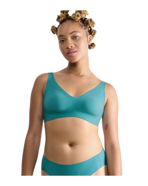 Sloggi Zero Feel 2.0 Soft Bra Quiet Turquoise in het Blue