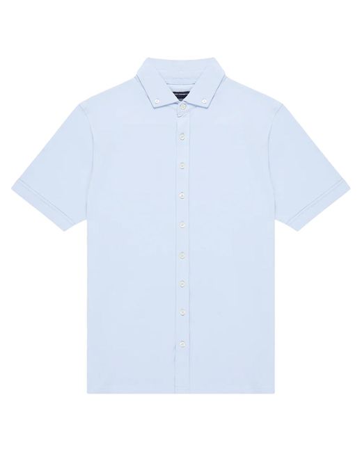 French Connection Blue Pique Oxford Shirt Medium for men
