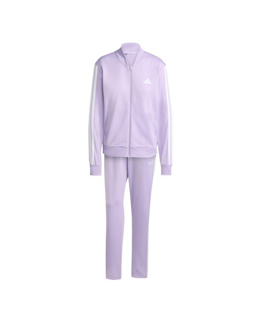 Adidas Essentials 3-stripes Tracksuit in het Purple