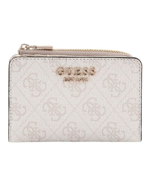 Laurel SLG Zip Around Wallet Dove Logo Guess en coloris Black