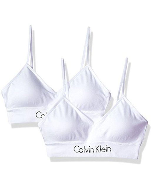 Calvin Klein Horizon Seamless 2 Pack Bralette in White