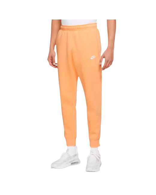 Nike Orange Sportswear Club Jogger Sweatpant for men