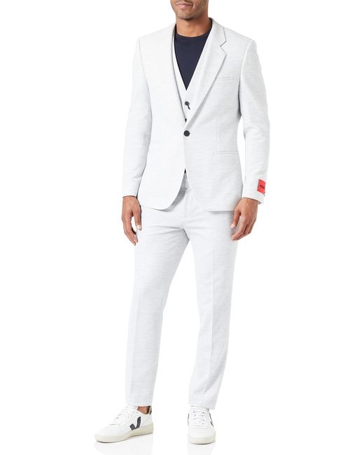 HUGO White Arti/hesten232v1j Suit for men