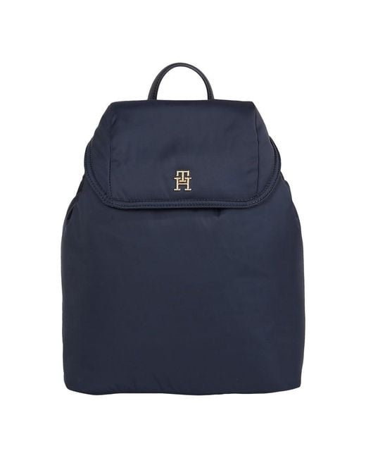 Tommy Hilfiger Blue Th Flow Flap Backpack Small