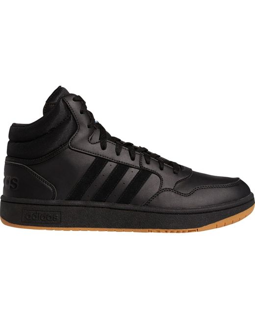 adidas Hoops 3.0 Mid S Basketball Shoes in Black for Men | Lyst UK