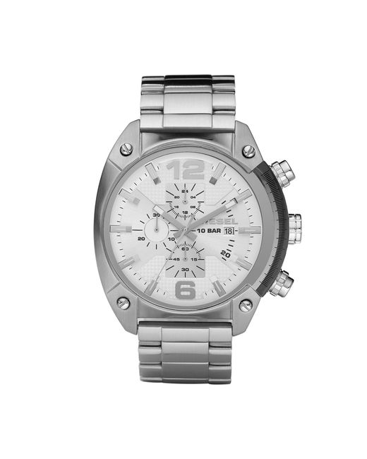DIESEL Chronograph Quarz Uhr mit Edelstahl Armband DZ4203 in Metallic für Herren