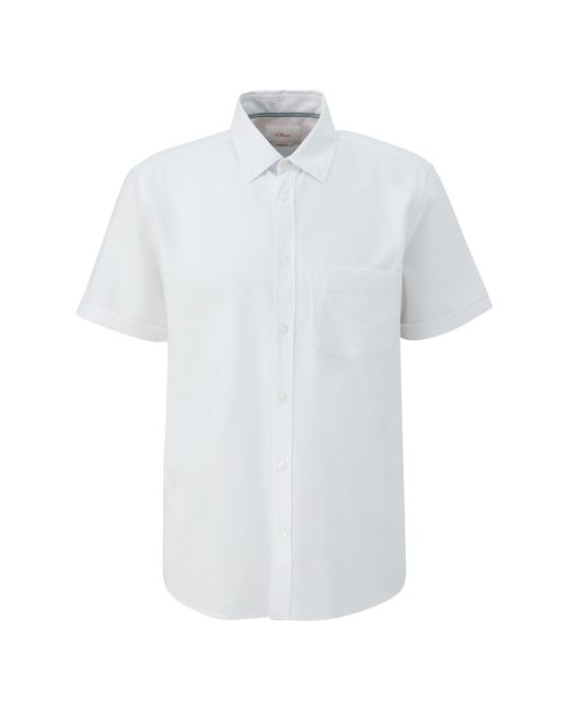 S.oliver 2143523 Hemd Kurzarm in White für Herren