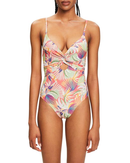 Esprit Multicolor Einteiliger Badeanzug mit Print