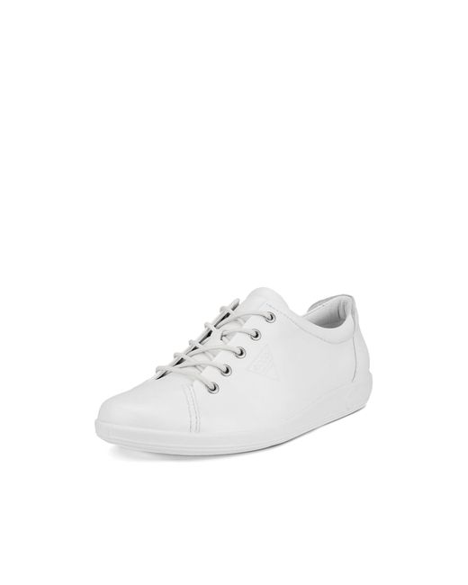 Ecco White Soft 2.0 Tie Tie Hohe Sneaker