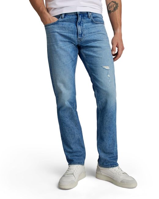 G-Star RAW Mosa Straight Jeans in het Blue voor heren