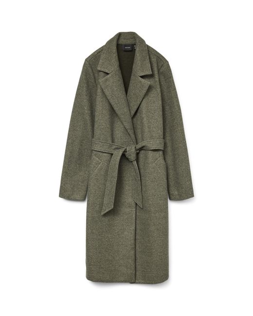 Vero Moda Green Vmfortuneaya Long Coat Ga Noos