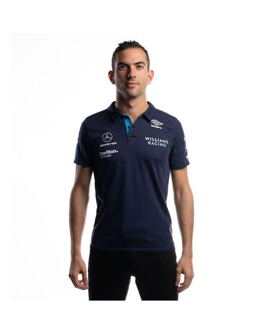 Umbro Blue 2022 Williams Racing Media Polo Shirt for men