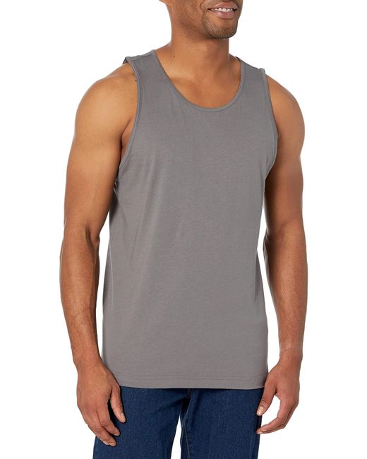 Amazon Essentials Gray Regular-fit Solid Tank Top T-shirt for men