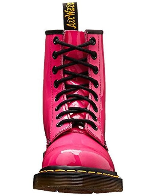 Dr. Martens Dr. Marten's Original 1460 Patent, Boots in Hot Pink (Pink