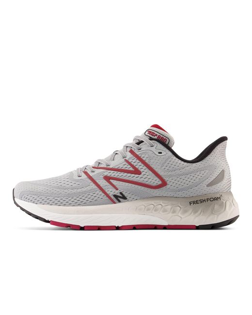 New Balance White Fresh Foam X 880v13 Running Shoe Aluminum Grey/crimson/black 16 for men