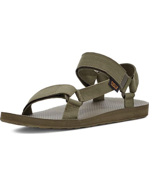 Teva Original Universal Canvas Sandal in Dark Olive (Black) | Lyst