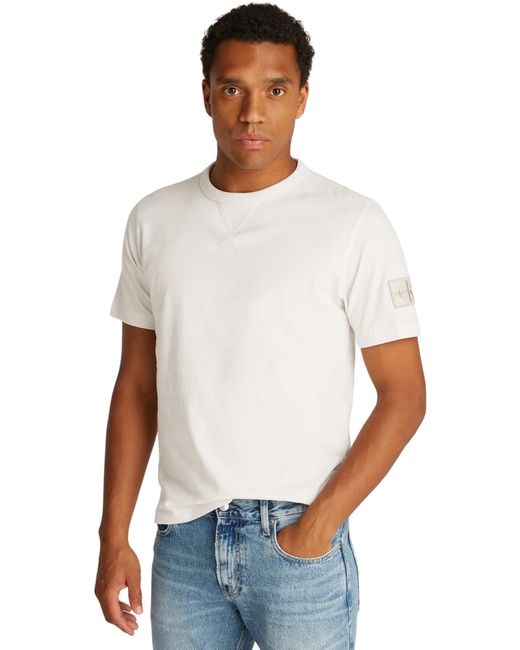 Calvin Klein BADGE REGULAR TEE J30J323484 in White für Herren