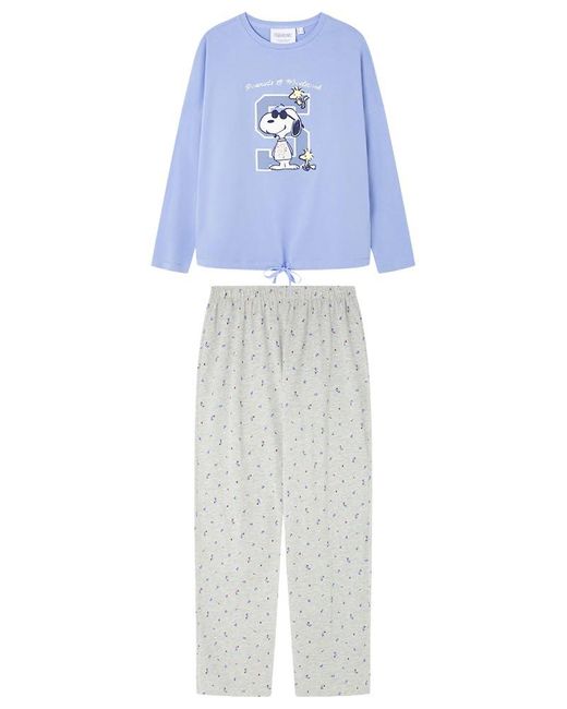 Women'secret Pyjama Met Lange Mouwen in het Blue