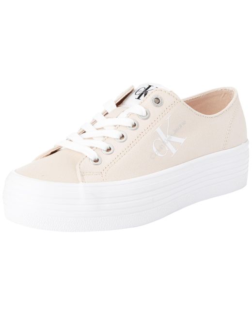 Calvin Klein Black Vulc Flatform Essential Mono Vulkanisierter Sneaker