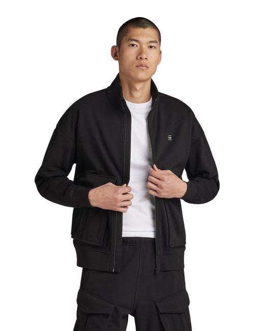 G-Star Rovic Zip Through Loose Sweat in het Black voor heren