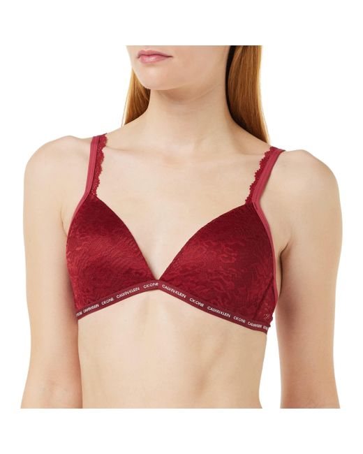 Triangolo Foderato Lght Reggiseno di Calvin Klein in Red