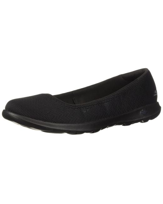 Skechers Go Walk Lite Ballet Flat in Black - Save 51% | Lyst