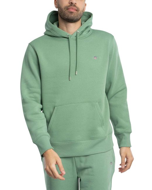 Gant REG Shield Hoodie Kapuzenpullover in Green für Herren