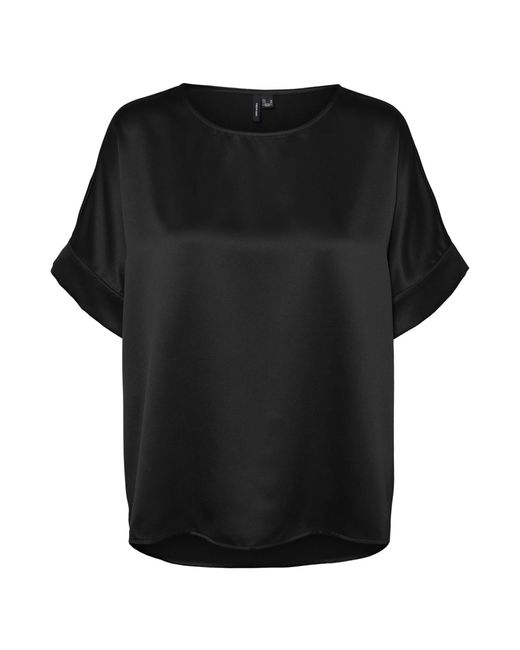Vmmerle 2/4 O-Neck Top Wvn Ga Noos Camicia da Donna di Vero Moda in Black